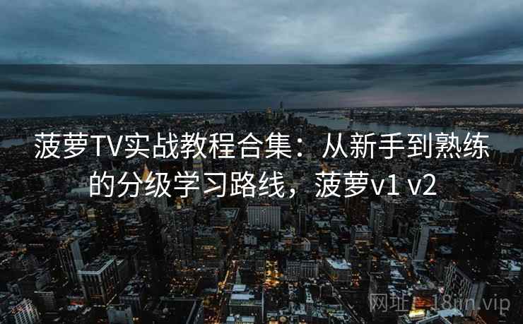 菠萝TV实战教程合集：从新手到熟练的分级学习路线，菠萝v1 v2