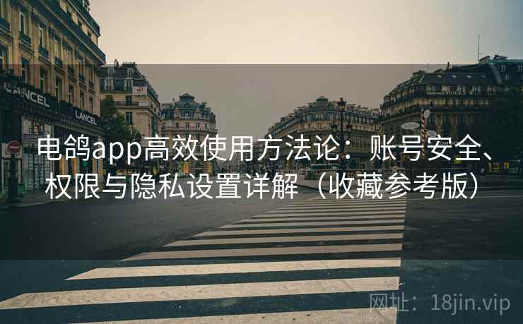电鸽app高效使用方法论：账号安全、权限与隐私设置详解（收藏参考版）