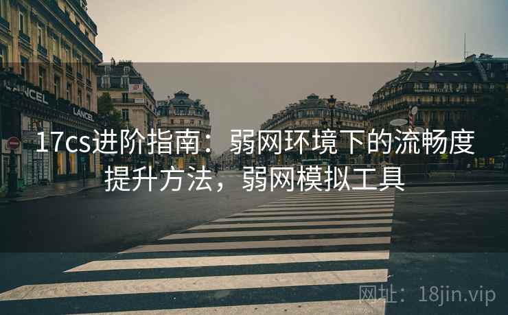 17cs进阶指南：弱网环境下的流畅度提升方法，弱网模拟工具