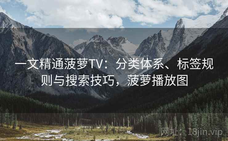 一文精通菠萝TV：分类体系、标签规则与搜索技巧，菠萝播放图