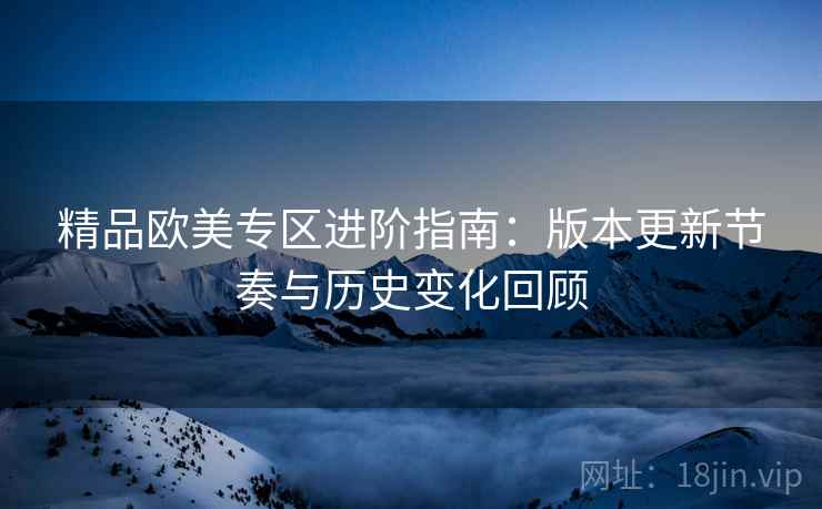 精品欧美专区进阶指南：版本更新节奏与历史变化回顾