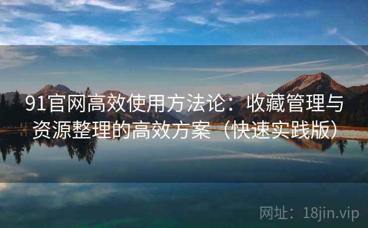 91官网高效使用方法论：收藏管理与资源整理的高效方案（快速实践版）