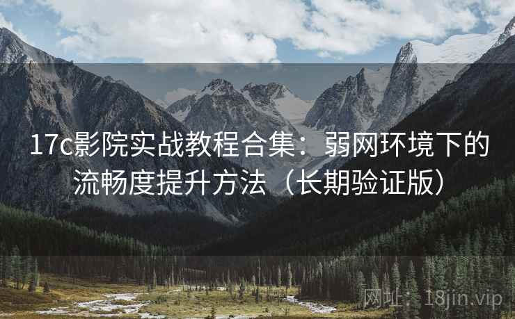 17c影院实战教程合集：弱网环境下的流畅度提升方法（长期验证版）