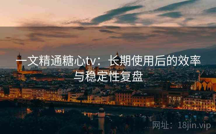 一文精通糖心tv：长期使用后的效率与稳定性复盘